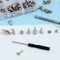 Incraftables Assorted Studs and Spikes Set (100pcs). Silver Spikes for Clothing (Small, Medium &#x26; Large) Kit. Metal Studs for Clothing for Crafts, Clothes, Crocs &#x26; Shoes w/ Screwdriver &#x26; Punch Tool